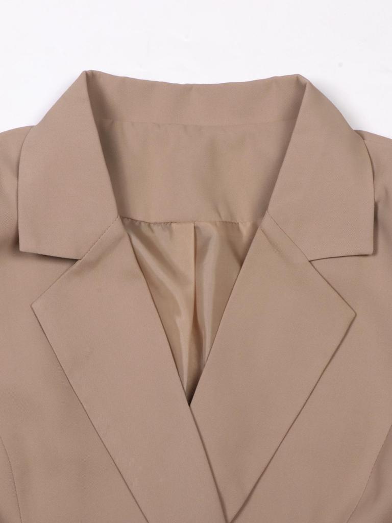 European-American Autumn/Winter Double-Breasted Slim-Fit Mid-Length Outerwear