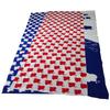 Geisodo Tenugui Hand Red Houndstooth on White (Crimson) Towel, Background, T-16