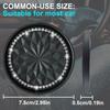 Amooca Car Cup Coaster 4 Pack Universal Non-Slip Cup Holders Ert Coasters Bling Crystal Rhinestone Car Interior Accessories Black Flower