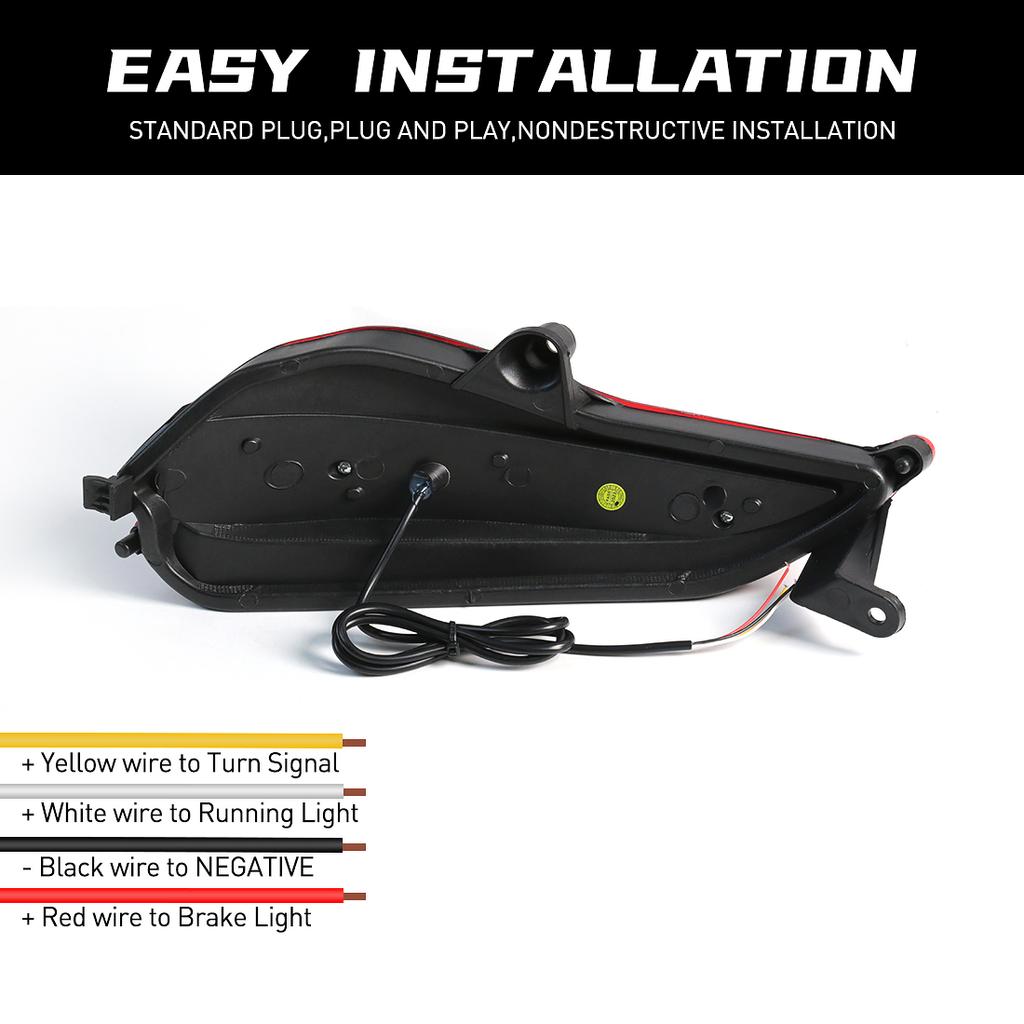 3 Function Rear Bumper Reflector Light for Toyota Yaris 2017 2018 2019 Vios Brake Warning Dynamic Turn Signal Lamps Car Fog