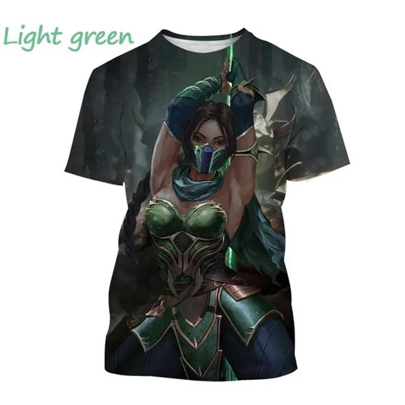 Plus Size FUGUIS Zomer Hot Selling Mortal Kombat Game 3D Print T-shirt Korte Mouw Street Style Cool Heren Casual T-shirt Tees Mannelijke Streetwear 6XL