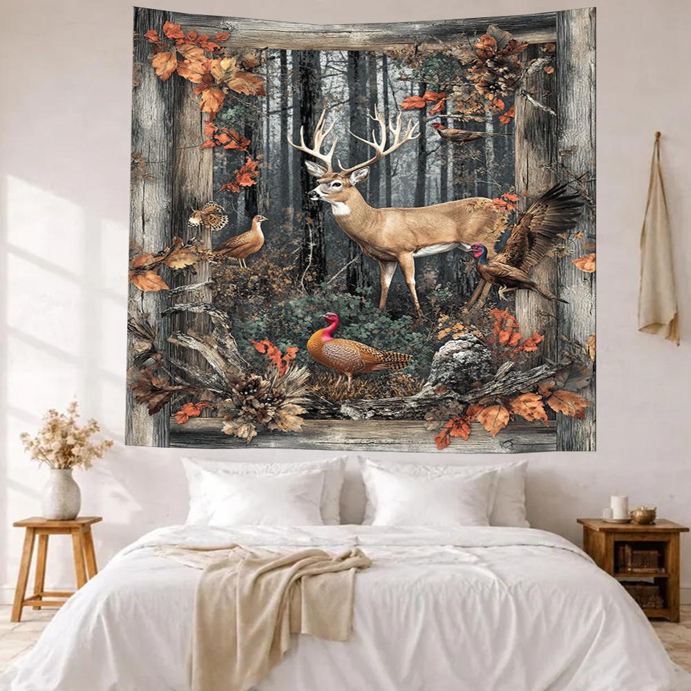 Deer Wall Decor Tapestry Art For Pet Memorial Birthdaywedding Party Backdrop Family Gift