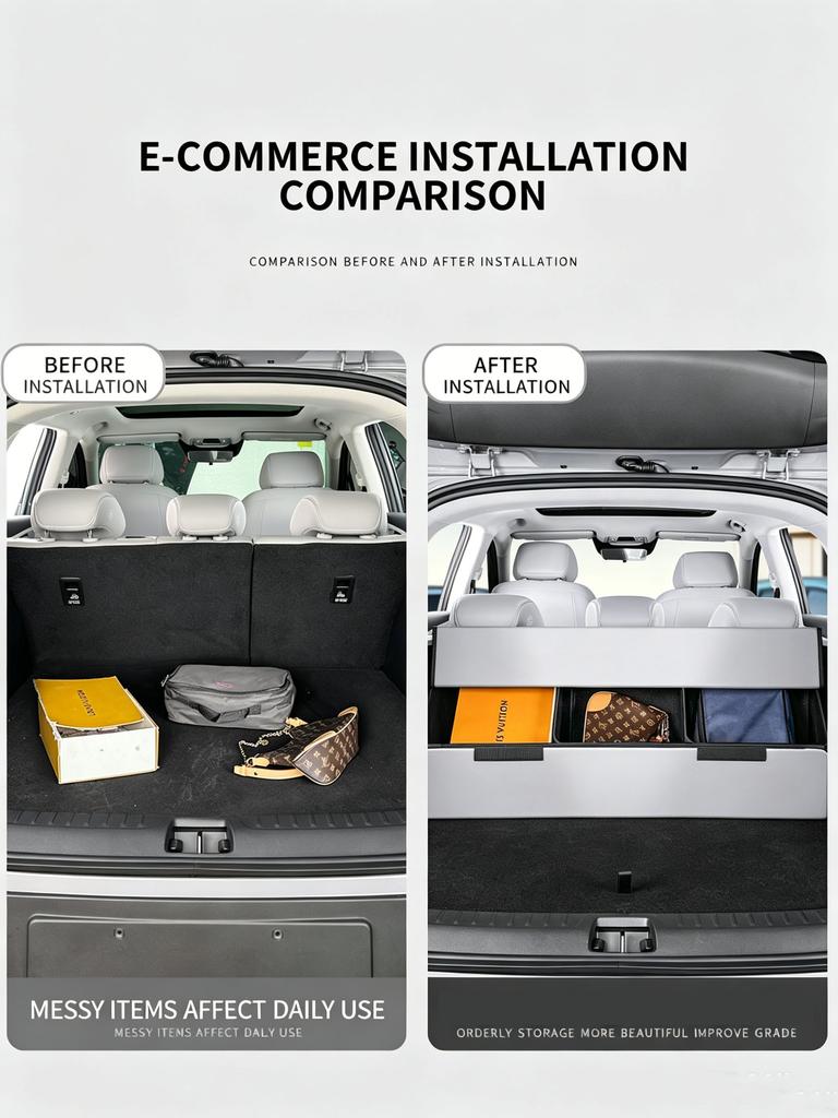 For BYD Sea Lion 06 SONG PLUS Seal U DM-I/EV Rear Trunk Storage Box Trunk Sorting  Storage Box Interior Supplies Accessories D2