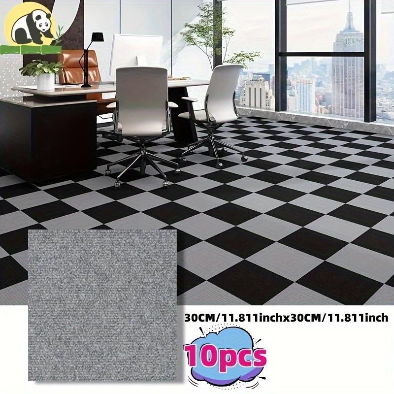 10 Pcs Anti Slip Floor Tiles Carpet Wall Tiles Anti Fouling Self-adhesive Square Carpet Stickers  Home Decoration Room Floor and Wall Decoration