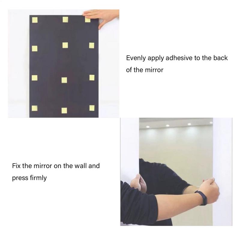 Acrylic Mirrors For Wall HD Round Makeup Mirror Stickers Adhesive Bathroom Vanity Mirrors Waterproof Room Wall Decor For