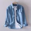 Bumbac Primăvară Toamnă Cămașă Denim cu Mânecă Lungă Bărbați Casual High Street Îmbrăcăminte Masculină Top Cămașă Clasică Palton