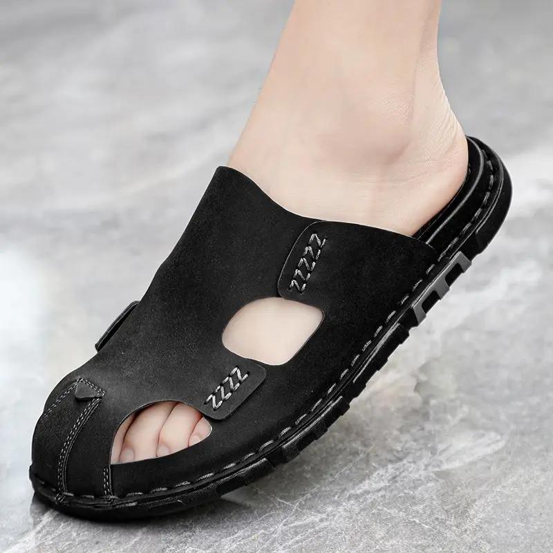 Fashion Slides Flat Men's Shoe Rubber Male Slipper Comfortable Designer Luxury 2025 Style Mascullino Elegant Fun Summer Sale Trend Adult