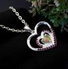 Ethiopian Opal and Garnet Sterling Silver Pendant - Gemstone Jewelry