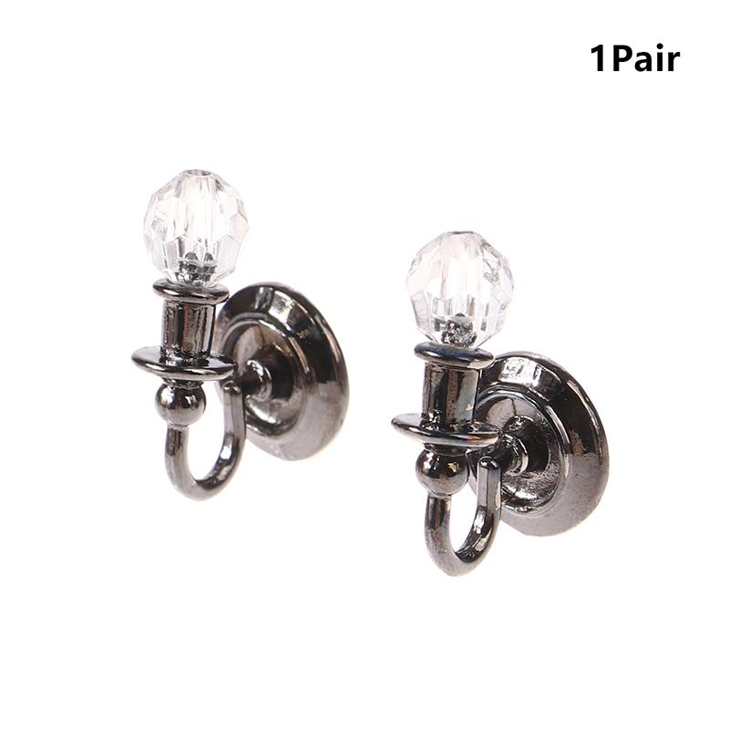 1Pair 1:12 Dollhouse Miniature Wall Light Lamp Home Furniture Model Decor Toy