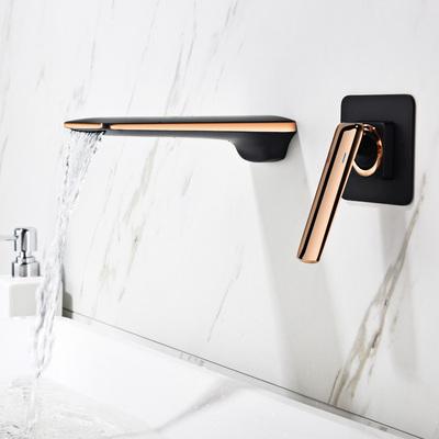 Basin Faucet Bathroom Water Mixer Tap White Gold Brass Concealed Basin Water Sink Mixer Crane Wall Mounted