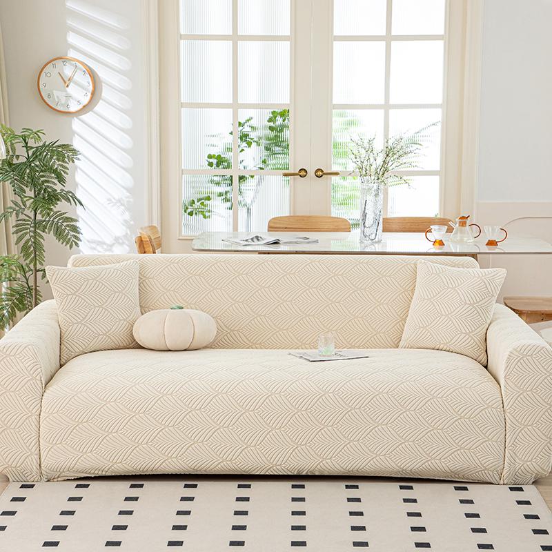 Stretch Thick Plush Jacquard L Shape Sofa Cover Slipcover Couch Protector Living Room Furniture Cover