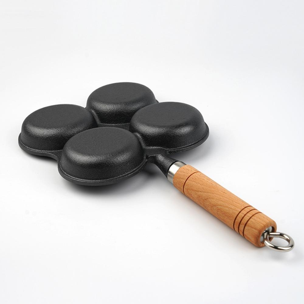 3/4 Hole Egg Frying Pan Cast Iron Pancake Pan Household Omelet Pan Breakfast