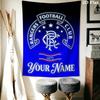 Custom Name Rangers FC Wall Tapestry Aesthetic Wall Hanging Printed Fabric Blanket Decorative Tapestries for Bedroom Living Room Home Decor