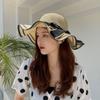 Wide Brim Straw Weave Sun Hat Bohemian Fisherman Hat Elegant Sunscreen Bucket Hat  Ladies/Girls
