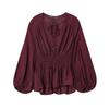 Kaslead New Women Clothes Western Style Versitile Fashion Loose Women Clothes Pleat Shirts 1300636