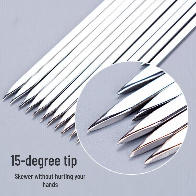 Suncojia 304 Stainless Steel Flat BBQ Skewers