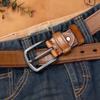 Retro Belt Men'S First Layer Cowhide Genuine Leather Versatile Tree Paste Leather Pin Buckle Belt Young And Middle-Aged Belt