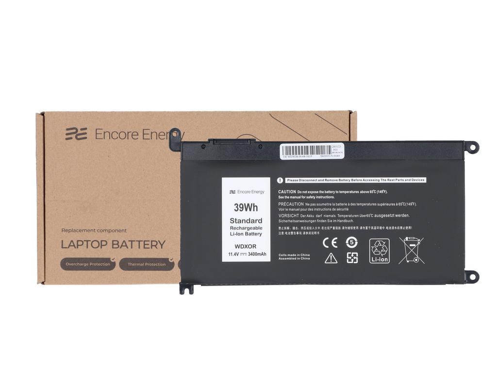 New Encore Energy Battery for Dell Inspiron 13 5368 5378 5379 39Wh 11.4V 3400mAh Wdxor
