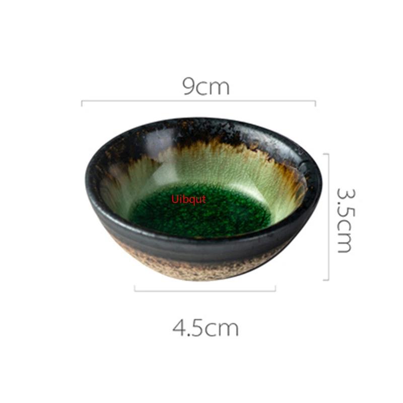 Japanese snack dish Dessert dish Seasoning Sauce dish Soy sauce tray Round disc sauce bottle condiment bottle Ceramic plate
