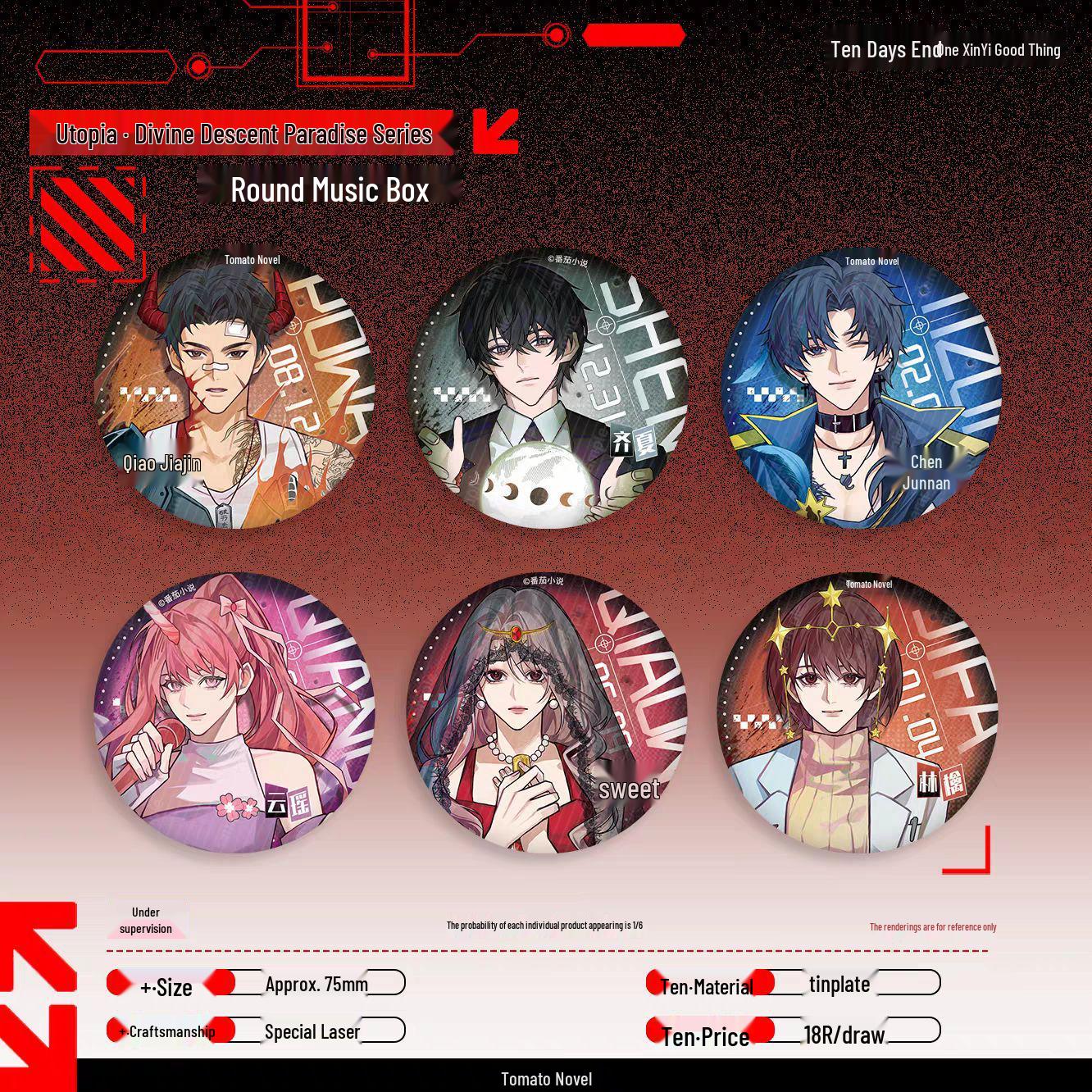 Десять дней Конца: Брелок и Оракульная карта «Божественное Прибытие Утопии» - Слепой ящик