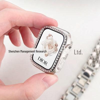 Diamond-Encrusted 46MM Case for Apple Watch Series 3-10