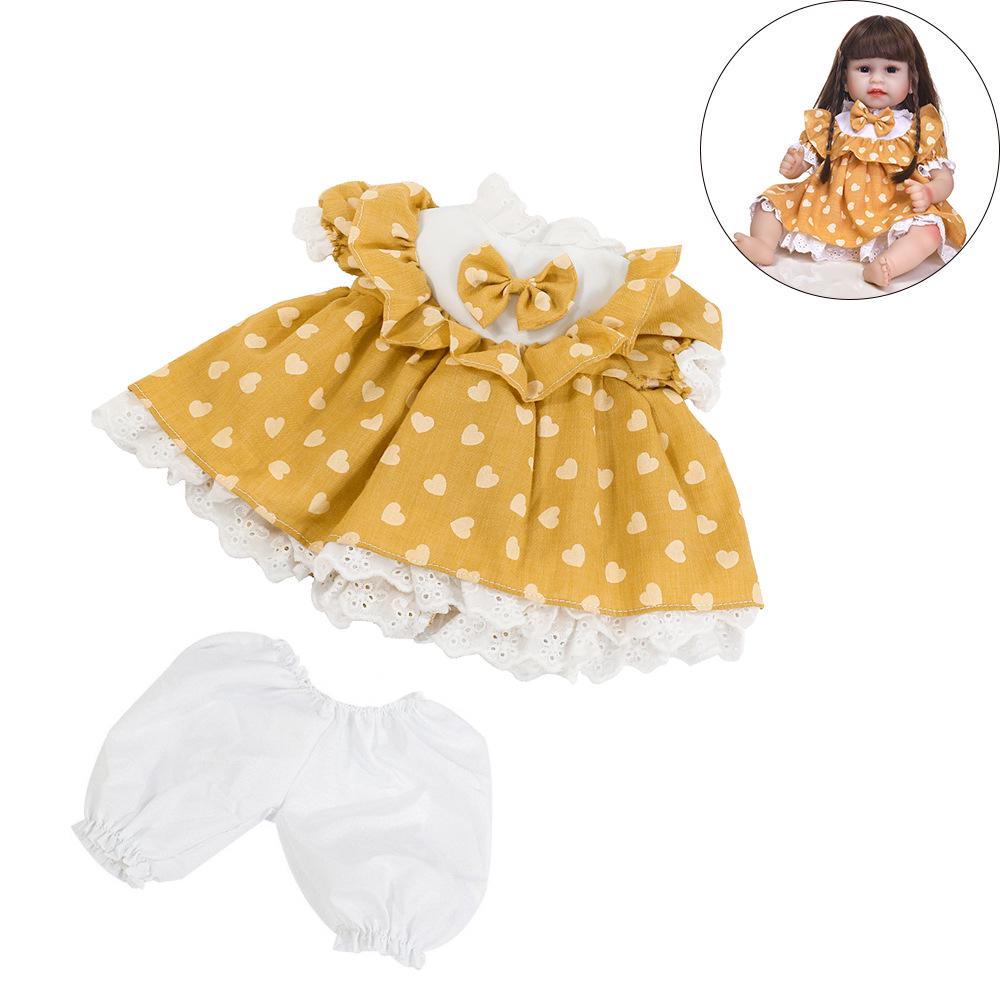 18" Soft Silicone Reborn Doll Clothes, 45cm DIY Girl's Realistic Doll Outfit.