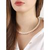 Sw Pearl Silver925 Necklace Ps083N_8Mm White Gold