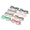 Retro Round Women Spring Hinge Glasses Frame Fashion Clear Anti Blue Light Eyewear Men Cat Eye Optical Leopard Frame