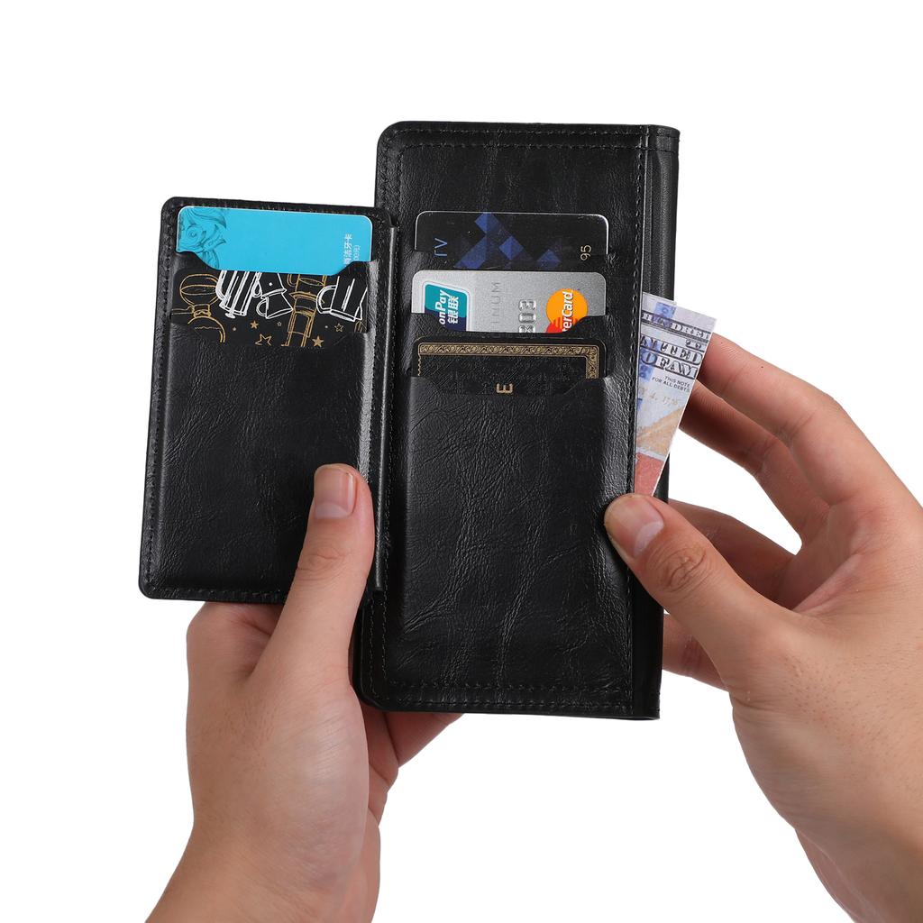 For iPhone 15 Phone Case Wallet Zipper Pocket Shockproof PU Leather Shell Flip Stand Phone Cover