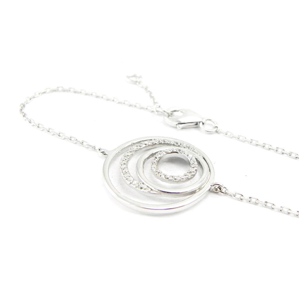 

Les Trésors De Lily [I3954] — Белый серебряный браслет «Богиня»