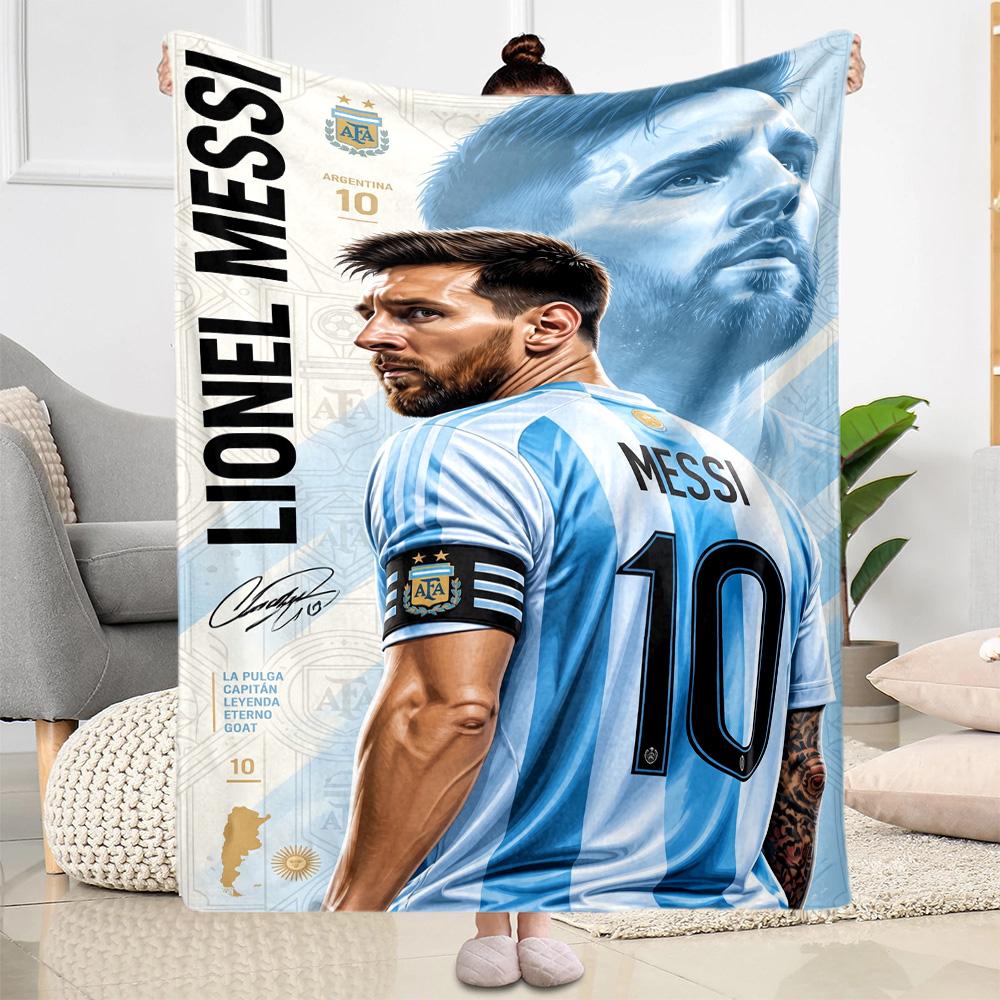 Messi 531 Blanket Warmthful Decor Perfect for Picnics Office Chair Chair for All Seasons Warmthful Decor Ideal Gift for Friends Family Couples Picnic