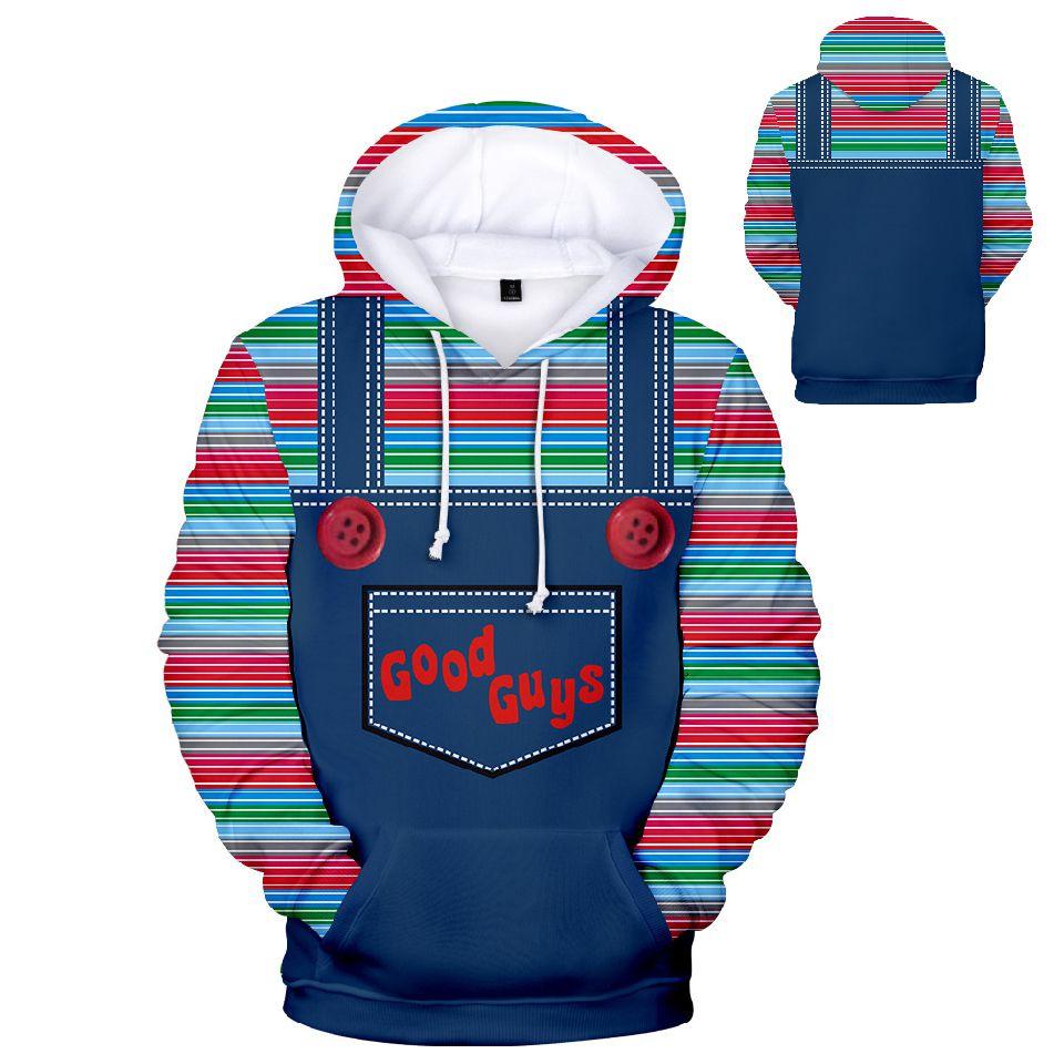 Vibrantly Designed Women Men Good Guys Chucky 3d Print Sweatshirt Hoodies