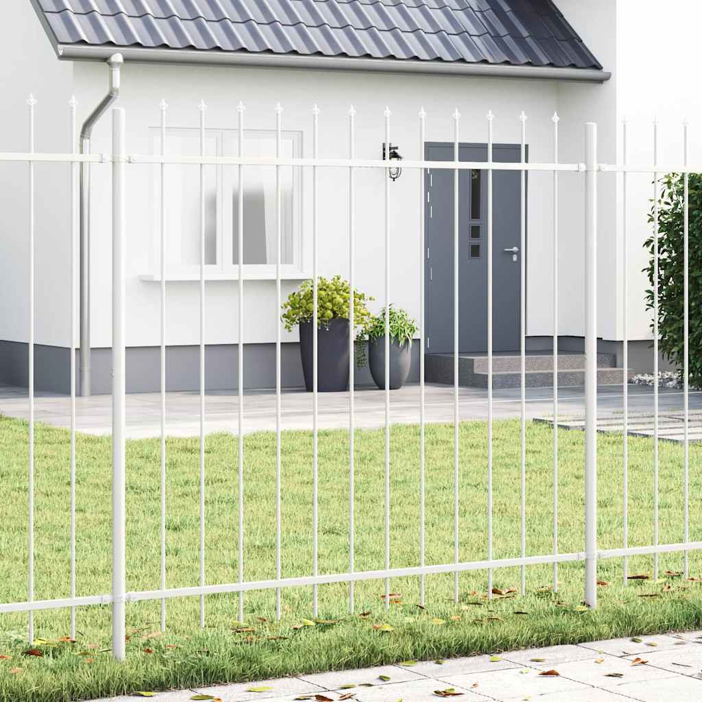 Garden Fence Woerden White 1.7 x 1.5 m Powder Coated Steel