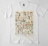 Vintage Mushroom & Fungi Chart Millot T Shirt - %100 Premium Cotton Unisex T-Shirt