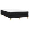3144161 vidaXL Lit à sommier tapissier avec matelas Noir 120x200 cm Tissu
