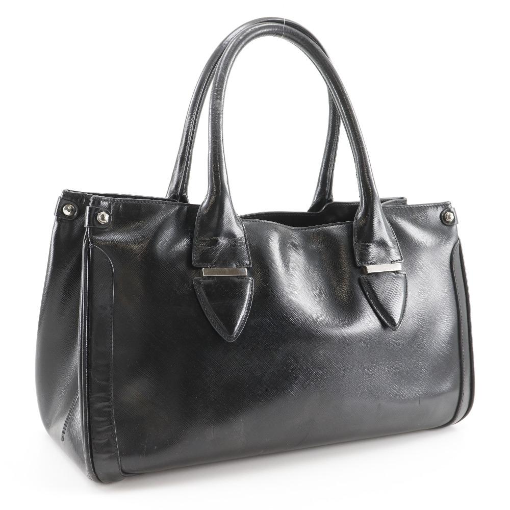 Salvatore Ferragamo Gancini Tote Bag DY-21 7814 black Calfskin Women Used