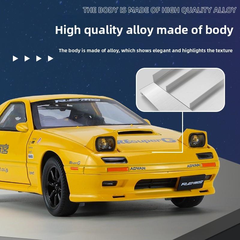Car Alloy Mazda Model 124 Mazda Rx7 Light Sound Effects Hobbyists Collectors