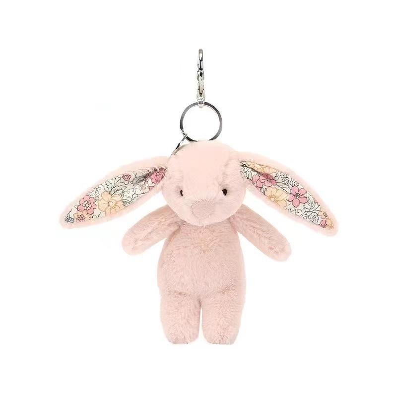 2026 Bag Car Keychain Mobile Phone Pendant Plush Gift Stuffed Animals Cute Cartoon Rabbit Keychain Love Pompom Trinket Toy Girl