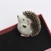 Enamel hedgehog brooch, fashionable clothing accessory, brooch, decoration, fixation, anti glare accessory