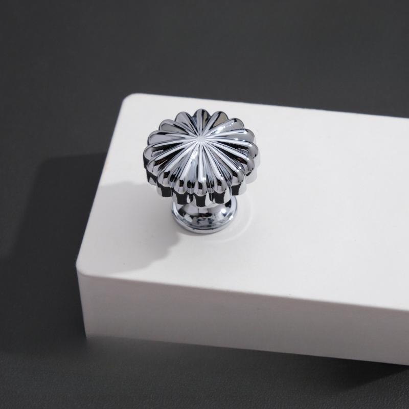 

Простота, Медный цвет, Ручка с одним отверстием в форме тыквы Золотисто-серый, Легкая роскошь, Ручка для ящика, Круглая, Ручка для двери шкафа Pack of 1