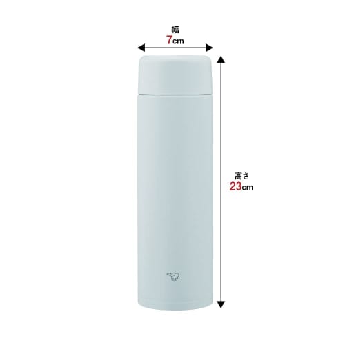 ZOJIRUSHI Water Bottle, Seamless Cap, Large Capacity, 600ml, Screw, Stainless Steel Mug, Ice Gray, Integrated Cap and Gasket, Easy to Clean, Only 2 It