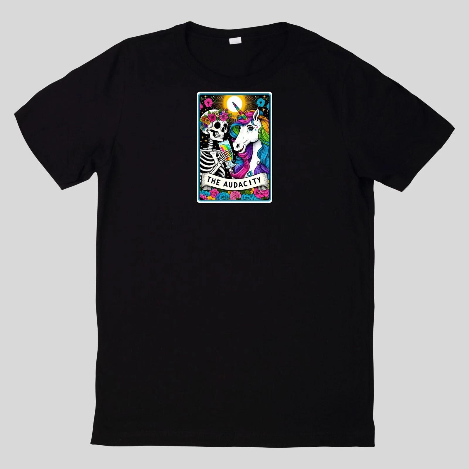T-Shirt Lustige Skelett Tarot karte Baumwolle Fun Spaß Sprüche Lustig Cartoon L