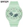 Sandafeng Student Simple Dual Display Synchronous Movement Electronic Watch Waterproof Multi-Function