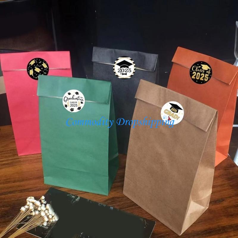 Y5JC 500Count Class Of 2025 Graduation Themed Sticker 1.5Inch Adhesive Label For Seal Envelope Card Packaging Decoration