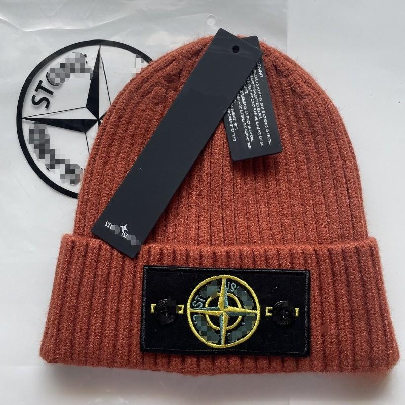 Winter Knitted Hat Outdoor Windproof Cold Proof Compass Decoration Warm Hat