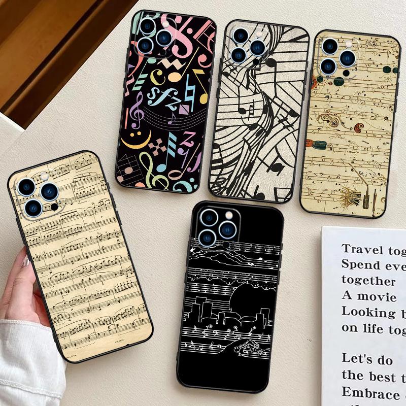 Music Score Musical Notes Case For Honor 400 Pro 200 50 70 90 X9a X9b X9c X9d X8a X8b X8c Magic 7 Lite 5 6 8 Pro Cover