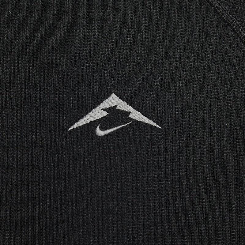 Nike Dri-Fit Trail Solid Color Comfortable Warm Quick-Dry Half-Zip Sweatshirt Unisex Sweatshirt Black Mountain-Top-White FV9995-010