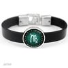 Aries Gemini Cancer Leo Virgo Libra Scorpio Sagittarius Capricorn Aquarius Pisces Zodiac Sign Horoscope Genuine Leather Bracelet