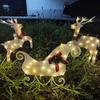 Christmas LED Illuminated Snowman Decoration Acrylic Light Up Elk Decoration Lighted Snowman Yard Sign for Courtyard Decoration