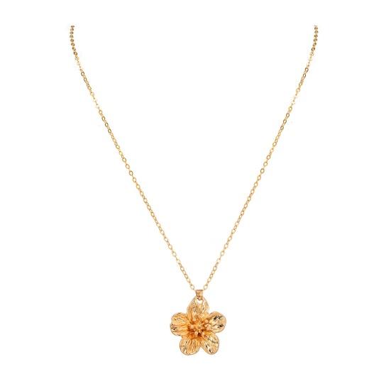 Blomsterkjede for kvinner Metallblomstanheng Kjede Hypoallergenisk smykke for bryllup, bursdag, jubileum